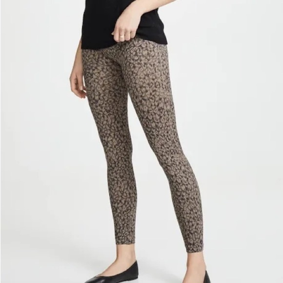 Spanx Look At Me Now Seamless Leggings Mini Leopard Print Slimming Size XL - Picture 2 of 4
